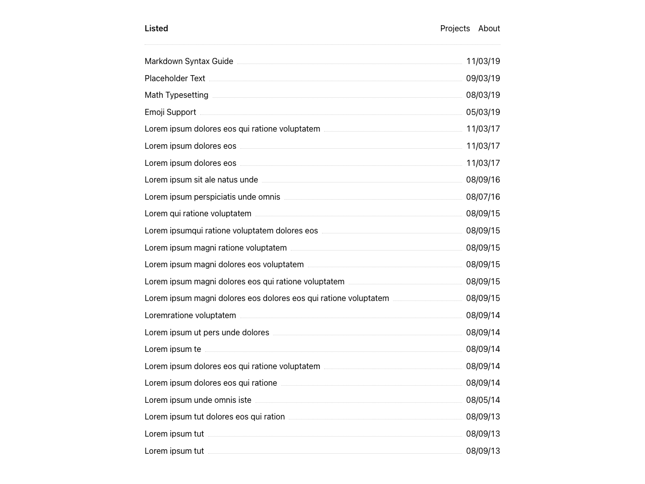 Listed screenshot