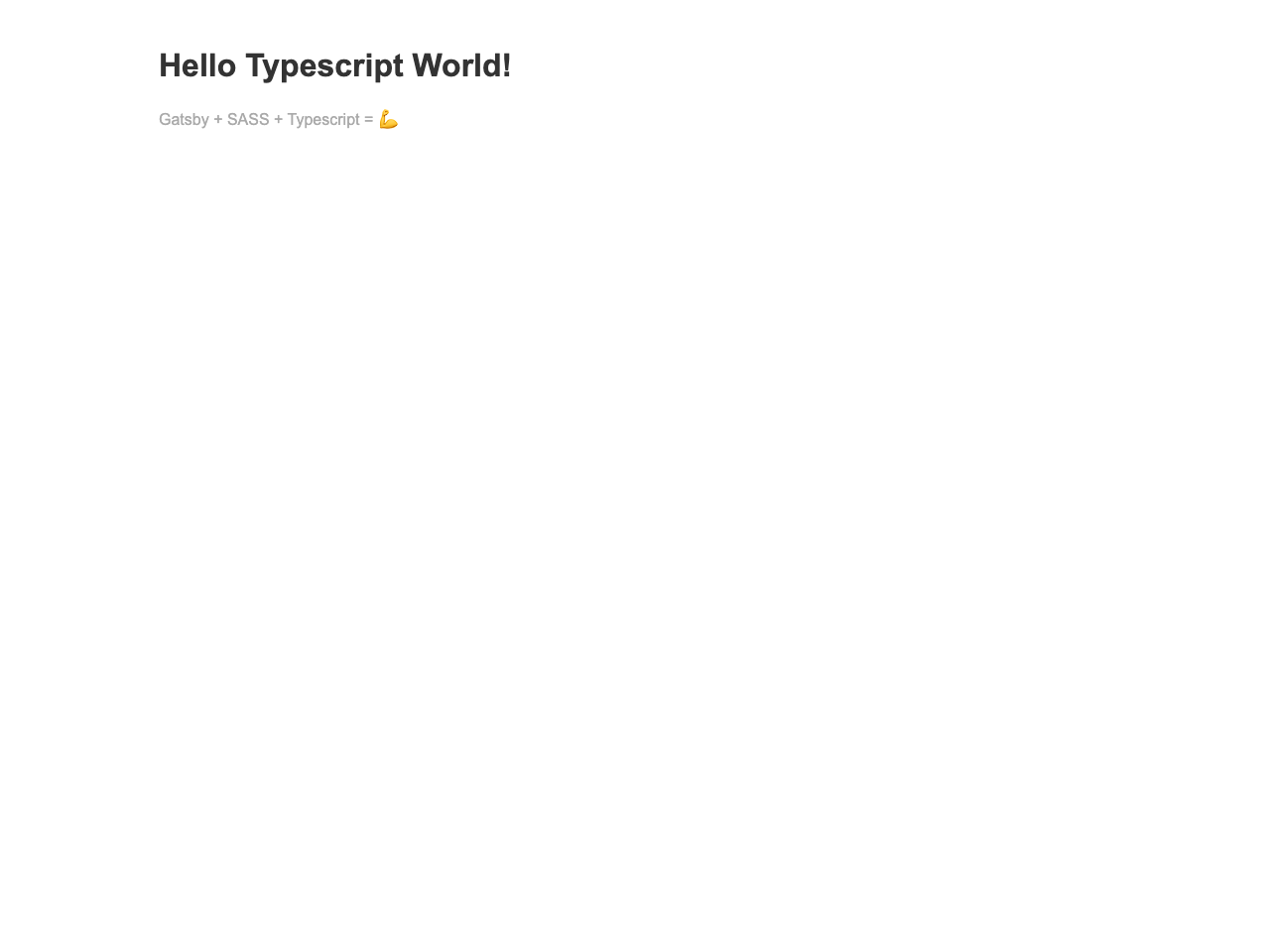 Gatsby Typescript Sass screenshot